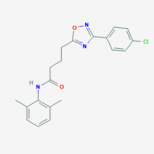 molecular formula C20H20ClN3O2 B277091 4-[3-(4-chlorophenyl)-1,2,4-oxadiazol-5-yl]-N-(2,6-dimethylphenyl)butanamide 