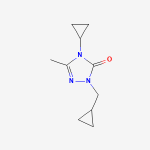 B2770916 4-cyclopropyl-1-(cyclopropylmethyl)-3-methyl-4,5-dihydro-1H-1,2,4-triazol-5-one CAS No. 2199472-59-6