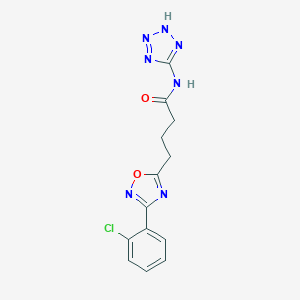 molecular formula C13H12ClN7O2 B277092 4-[3-(2-chlorophenyl)-1,2,4-oxadiazol-5-yl]-N-1H-tetrazol-5-ylbutanamide 