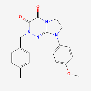 molecular formula C20H20N4O3 B2770941 8-(4-methoxyphenyl)-2-(4-methylbenzyl)-7,8-dihydroimidazo[2,1-c][1,2,4]triazine-3,4(2H,6H)-dione CAS No. 941959-53-1