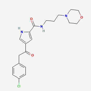 4-[2-(4-chlorophenyl)acetyl]-N-(3-morpholinopropyl)-1H-pyrrole-2-carboxamide