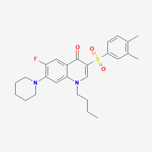 1-butyl-3-((3,4-dimethylphenyl)sulfonyl)-6-fluoro-7-(piperidin-1-yl)quinolin-4(1H)-one