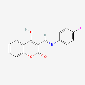 molecular formula C16H10INO3 B2770969 (Z)-3-(((4-iodophenyl)amino)methylene)chroman-2,4-dione CAS No. 365242-91-7