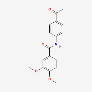 molecular formula C17H17NO4 B2770970 N-(4-acetylphenyl)-3,4-dimethoxybenzamide CAS No. 303992-59-8