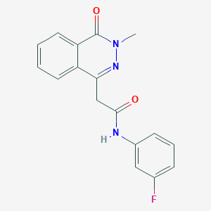 molecular formula C17H14FN3O2 B277098 N-(3-fluorophenyl)-2-(3-methyl-4-oxo-3,4-dihydrophthalazin-1-yl)acetamide 