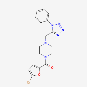 (5-bromofuran-2-yl)(4-((1-phenyl-1H-tetrazol-5-yl)methyl)piperazin-1-yl)methanone
