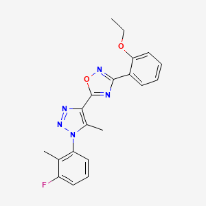 3-(2-ethoxyphenyl)-5-(1-(3-fluoro-2-methylphenyl)-5-methyl-1H-1,2,3-triazol-4-yl)-1,2,4-oxadiazole