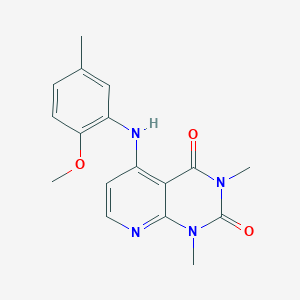 molecular formula C17H18N4O3 B2770997 5-((2-methoxy-5-methylphenyl)amino)-1,3-dimethylpyrido[2,3-d]pyrimidine-2,4(1H,3H)-dione CAS No. 946203-70-9