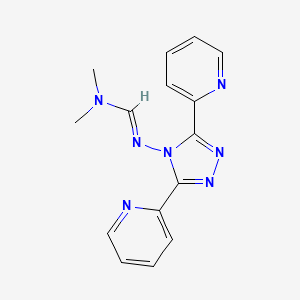 (E)-N'-[3,5-bis(pyridin-2-yl)-4H-1,2,4-triazol-4-yl]-N,N-dimethylmethanimidamide