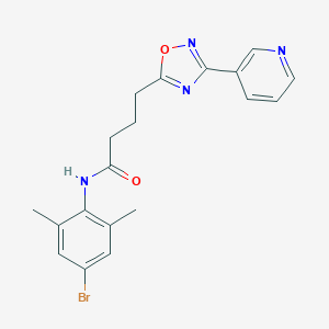 molecular formula C19H19BrN4O2 B277100 N-(4-bromo-2,6-dimethylphenyl)-4-(3-pyridin-3-yl-1,2,4-oxadiazol-5-yl)butanamide 