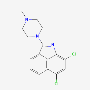 molecular formula C16H15Cl2N3 B2771000 6,8-Dichloro-2-(4-methylpiperazino)benzo[cd]indole CAS No. 380309-37-5