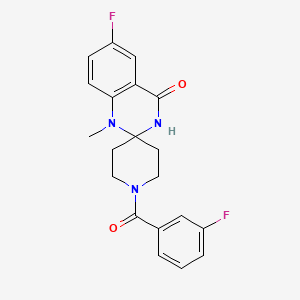 molecular formula C20H19F2N3O2 B2771008 6'-fluoro-1-(3-fluorobenzoyl)-1'-methyl-3',4'-dihydro-1'H-spiro[piperidine-4,2'-quinazoline]-4'-one CAS No. 1251624-63-1