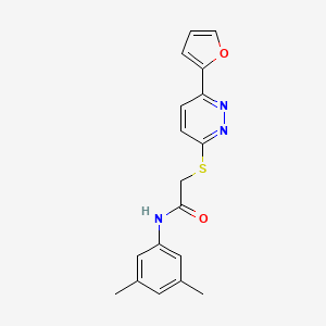 molecular formula C18H17N3O2S B2771015 N-(3,5-dimethylphenyl)-2-[6-(furan-2-yl)pyridazin-3-yl]sulfanylacetamide CAS No. 872723-35-8