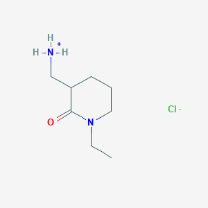 molecular formula C8H17ClN2O B2771016 (1-Ethyl-2-oxopiperidin-3-yl)methanaminium chloride CAS No. 2080412-61-7