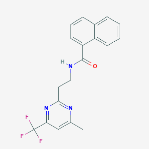 N-(2-(4-methyl-6-(trifluoromethyl)pyrimidin-2-yl)ethyl)-1-naphthamide