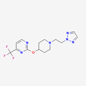 2-[1-[2-(Triazol-2-yl)ethyl]piperidin-4-yl]oxy-4-(trifluoromethyl)pyrimidine