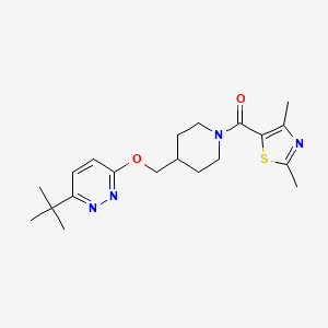 [4-[(6-Tert-butylpyridazin-3-yl)oxymethyl]piperidin-1-yl]-(2,4-dimethyl-1,3-thiazol-5-yl)methanone