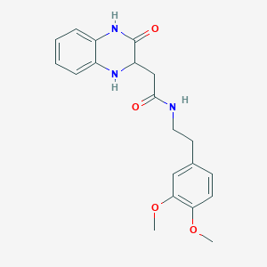 N-[2-(3,4-dimethoxyphenyl)ethyl]-2-(3-oxo-1,2,3,4-tetrahydroquinoxalin-2-yl)acetamide