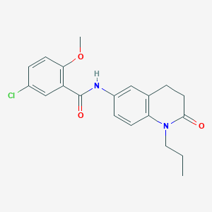 5-chloro-2-methoxy-N~1~-(2-oxo-1-propyl-1,2,3,4-tetrahydro-6-quinolinyl)benzamide