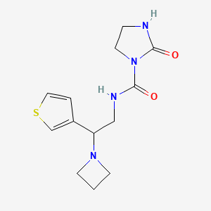 N-(2-(azetidin-1-yl)-2-(thiophen-3-yl)ethyl)-2-oxoimidazolidine-1-carboxamide