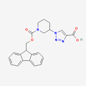 molecular formula C23H22N4O4 B2771052 1-(1-{[(9H-fluoren-9-yl)methoxy]carbonyl}piperidin-3-yl)-1H-1,2,3-triazole-4-carboxylic acid CAS No. 2092279-32-6