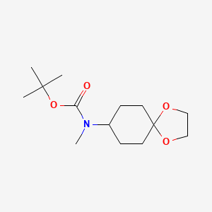 molecular formula C14H25NO4 B2771064 N-Boc-N-methyl-1,4-dioxaspiro[4.5]decan-8-amine CAS No. 1478016-33-9