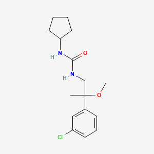 molecular formula C16H23ClN2O2 B2771066 1-(2-(3-氯苯基)-2-甲氧基丙基)-3-环戊基脲 CAS No. 1798487-19-0