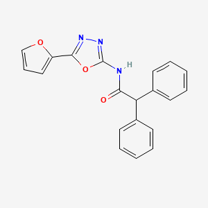 N-[5-(furan-2-yl)-1,3,4-oxadiazol-2-yl]-2,2-diphenylacetamide