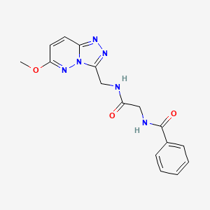 N-(2-(((6-methoxy-[1,2,4]triazolo[4,3-b]pyridazin-3-yl)methyl)amino)-2-oxoethyl)benzamide