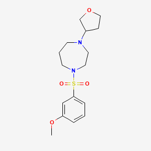molecular formula C16H24N2O4S B2771079 1-((3-甲氧基苯基)磺酰)-4-(四氢呋喃-3-基)-1,4-二氮杂癸烷 CAS No. 2320577-68-0