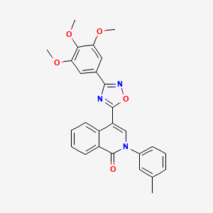 2-(3-methylphenyl)-4-[3-(3,4,5-trimethoxyphenyl)-1,2,4-oxadiazol-5-yl]isoquinolin-1(2H)-one