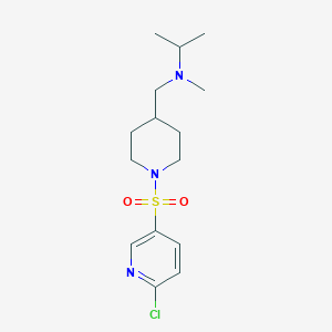 molecular formula C15H24ClN3O2S B2771096 ({1-[(6-Chloropyridin-3-yl)sulfonyl]piperidin-4-yl}methyl)(methyl)(propan-2-yl)amine CAS No. 1259084-13-3