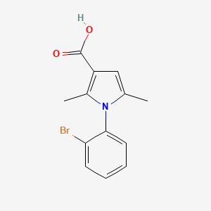molecular formula C13H12BrNO2 B2771098 1-(2-溴苯基)-2,5-二甲基-1H-吡咯-3-甲酸 CAS No. 923863-66-5