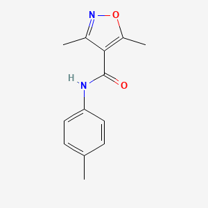 molecular formula C13H14N2O2 B2771105 3,5-二甲基-N-(4-甲基苯基)-4-异噁唑甲酰胺 CAS No. 289630-31-5