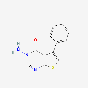 molecular formula C12H9N3OS B2771106 3-氨基-5-苯基-3H,4H-噻吩并[2,3-d]嘧啶-4-酮 CAS No. 306280-98-8