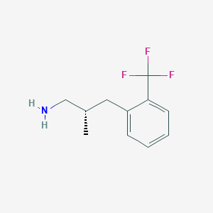 molecular formula C11H14F3N B2771110 (2S)-2-Methyl-3-[2-(trifluoromethyl)phenyl]propan-1-amine CAS No. 2248184-83-8