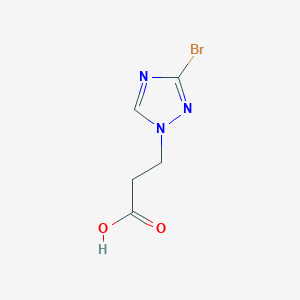 molecular formula C5H6BrN3O2 B2771111 3-(3-bromo-1H-1,2,4-triazol-1-yl)propanoic acid CAS No. 1780819-47-7