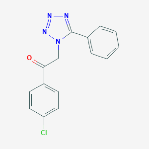 molecular formula C15H11ClN4O B277112 1-(4-chlorophenyl)-2-(5-phenyl-1H-tetraazol-1-yl)ethanone 