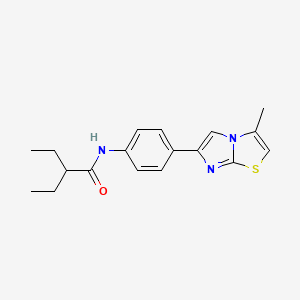 molecular formula C18H21N3OS B2771127 2-ethyl-N-(4-(3-methylimidazo[2,1-b]thiazol-6-yl)phenyl)butanamide CAS No. 893989-29-2