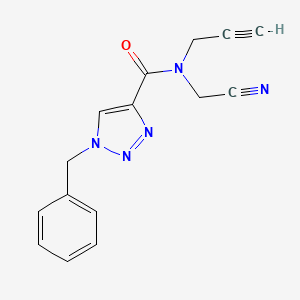 molecular formula C15H13N5O B2771139 1-benzyl-N-(cyanomethyl)-N-(prop-2-yn-1-yl)-1H-1,2,3-triazole-4-carboxamide CAS No. 1808576-62-6