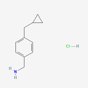 [4-(Cyclopropylmethyl)phenyl]methanamine hydrochloride