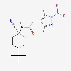N-(4-Tert-butyl-1-cyanocyclohexyl)-2-[1-(difluoromethyl)-3,5-dimethylpyrazol-4-yl]acetamide