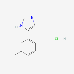 molecular formula C10H11ClN2 B2771158 4-(3-methylphenyl)-1H-imidazole hydrochloride CAS No. 2219408-03-2