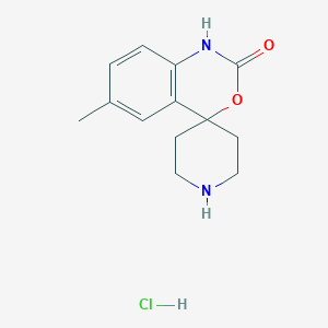 molecular formula C13H17ClN2O2 B2771167 6-甲基螺[1H-3,1-苯并噁嗪-4,4'-哌啶]-2-酮；盐酸 CAS No. 603152-35-8