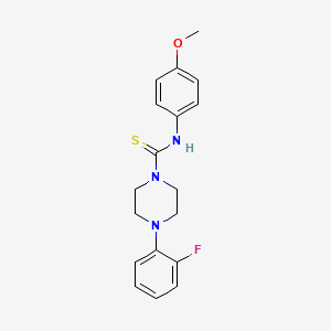 molecular formula C18H20FN3OS B2771169 4-(2-氟苯基)-N-(4-甲氧基苯基)哌嗪-1-甲硫代甲酰胺 CAS No. 496776-80-8