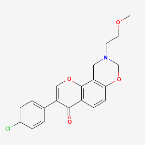 3-(4-chlorophenyl)-9-(2-methoxyethyl)-9,10-dihydrochromeno[8,7-e][1,3]oxazin-4(8H)-one