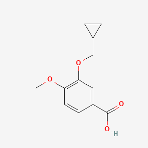 molecular formula C12H14O4 B2771174 3-(Cyclopropylmethoxy)-4-methoxybenzoic acid CAS No. 159783-28-5