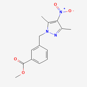 molecular formula C14H15N3O4 B2771190 methyl 3-[(3,5-dimethyl-4-nitro-1H-pyrazol-1-yl)methyl]benzoate CAS No. 402739-13-3