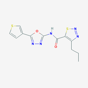 B2771193 4-propyl-N-(5-(thiophen-3-yl)-1,3,4-oxadiazol-2-yl)-1,2,3-thiadiazole-5-carboxamide CAS No. 1251647-12-7