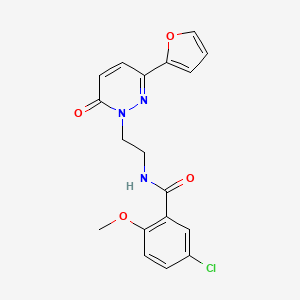 5-chloro-N-(2-(3-(furan-2-yl)-6-oxopyridazin-1(6H)-yl)ethyl)-2-methoxybenzamide